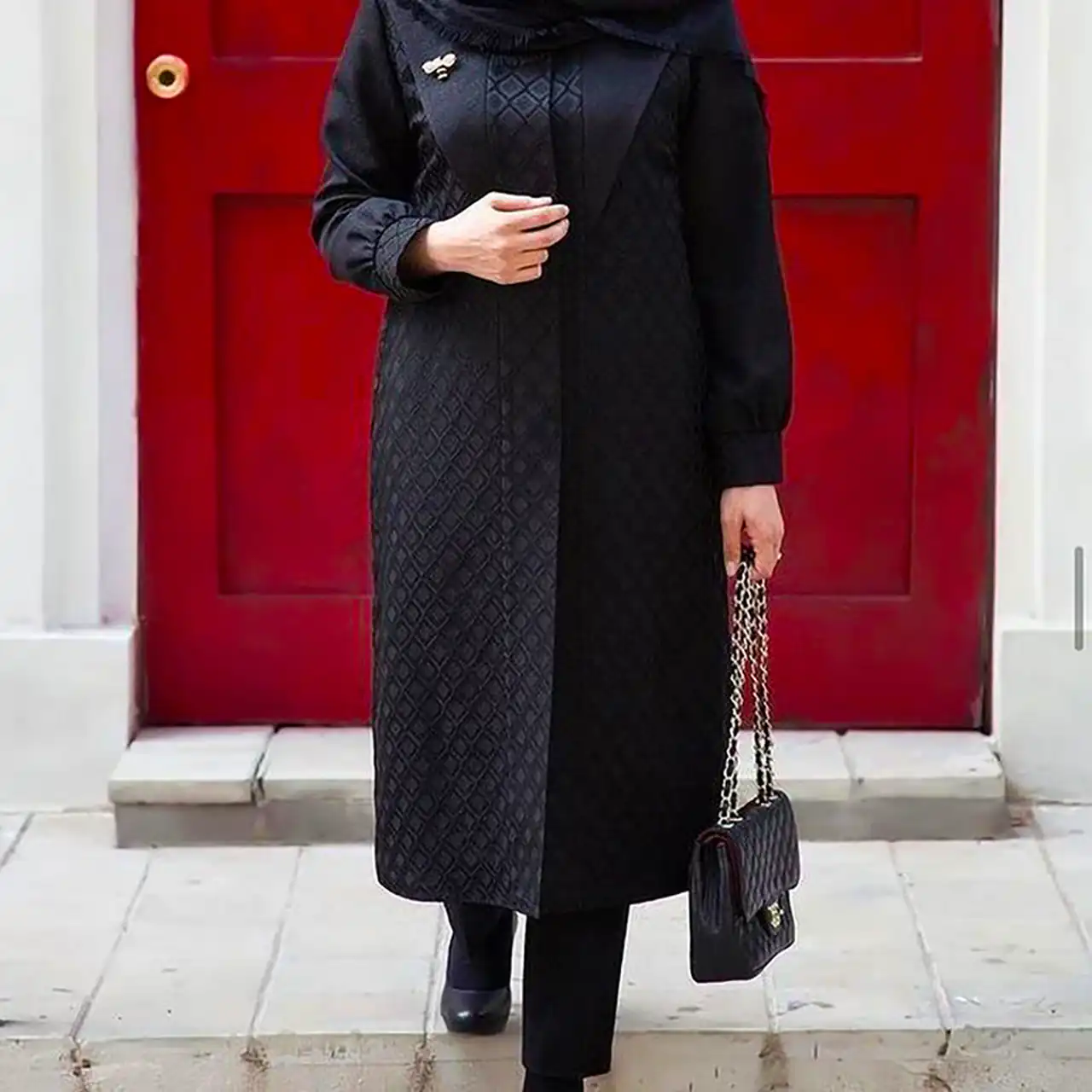 مانتو کتی مشکی پاییزی