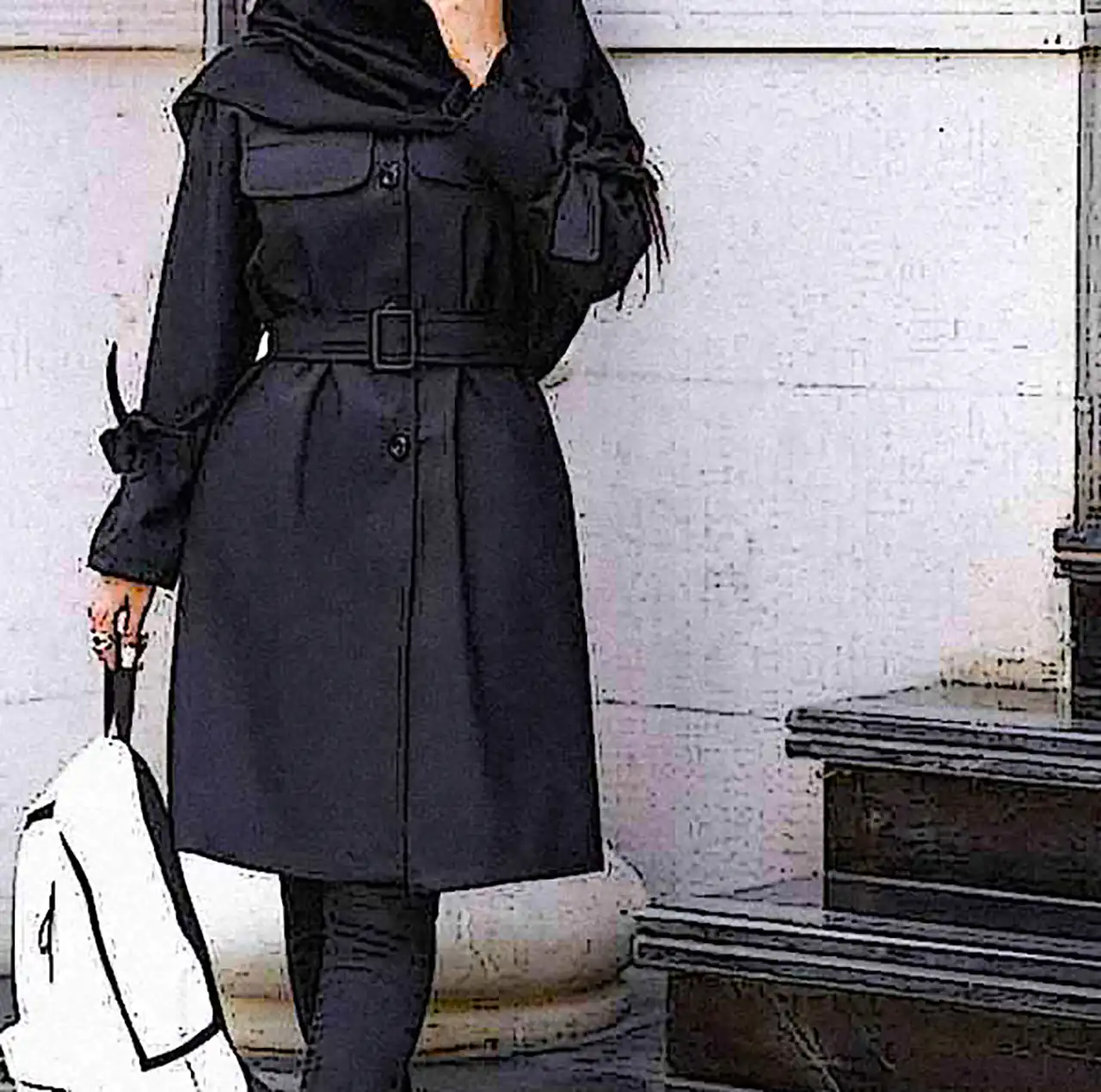 مانتو کتی مشکی پاییزی