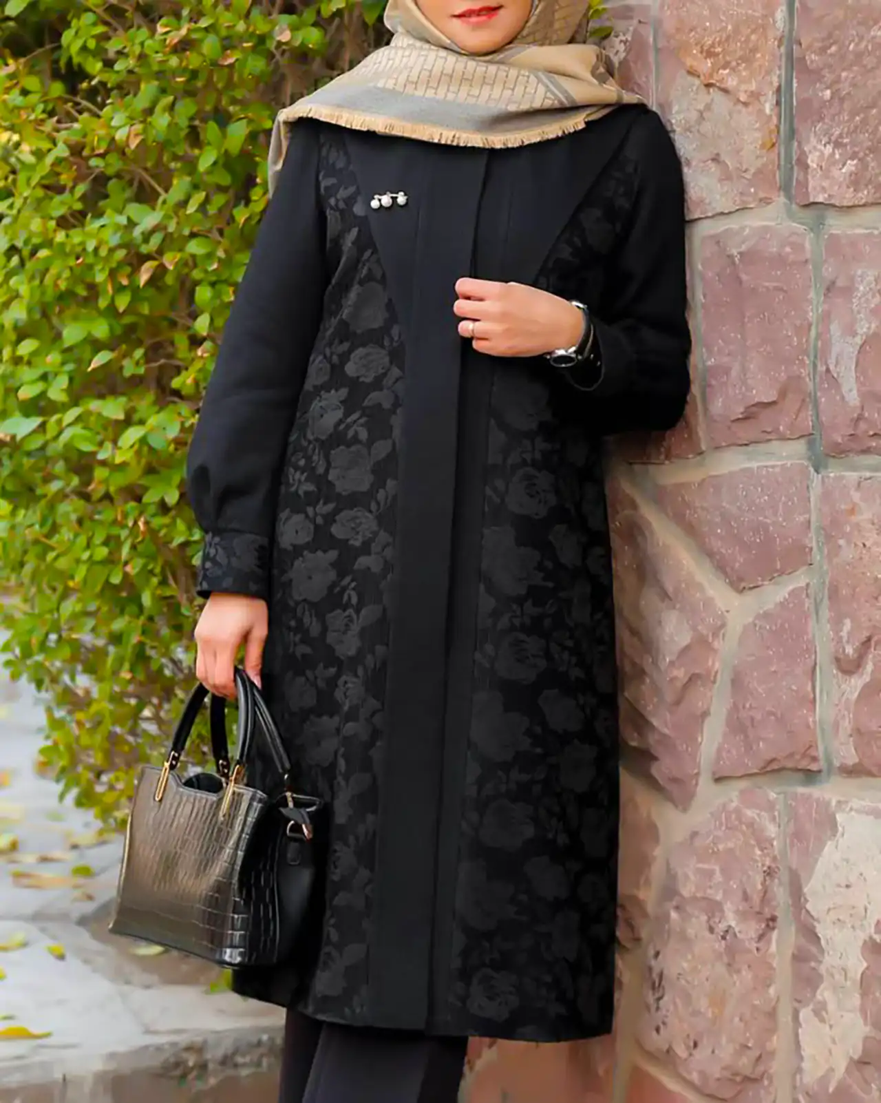 مانتو کتی مشکی پاییزی