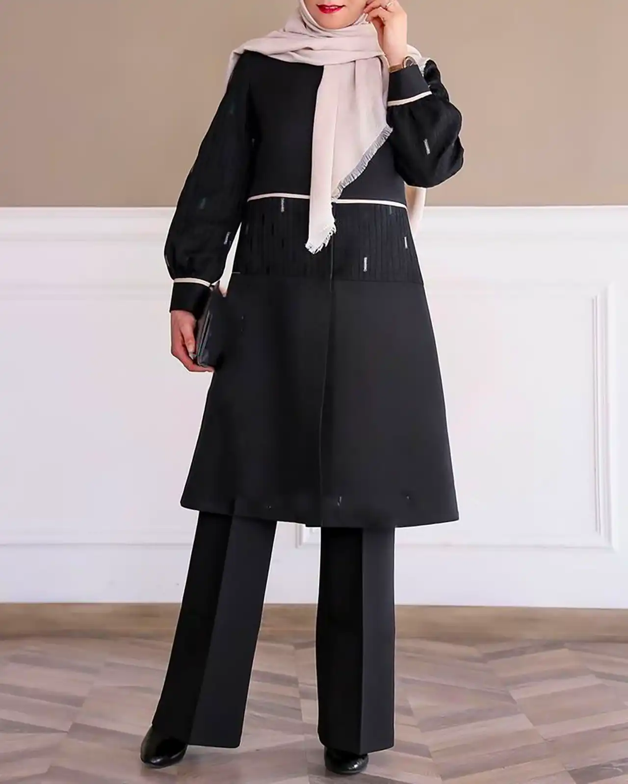 مانتو کتی مشکی پاییزی