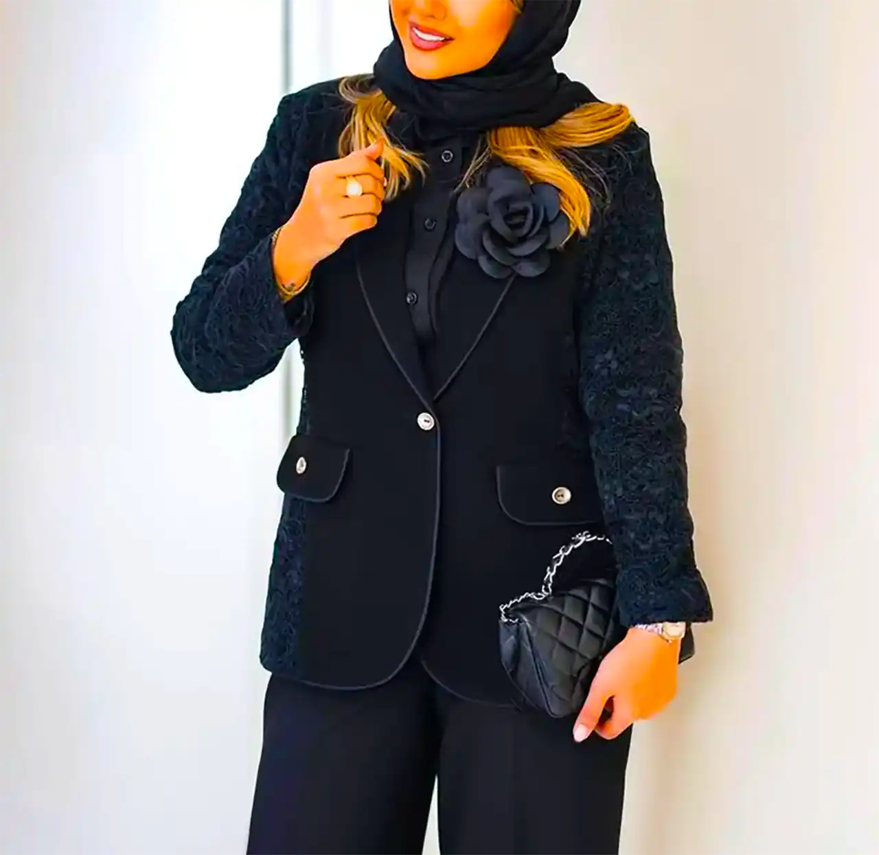 مانتو مشکی مجلسی