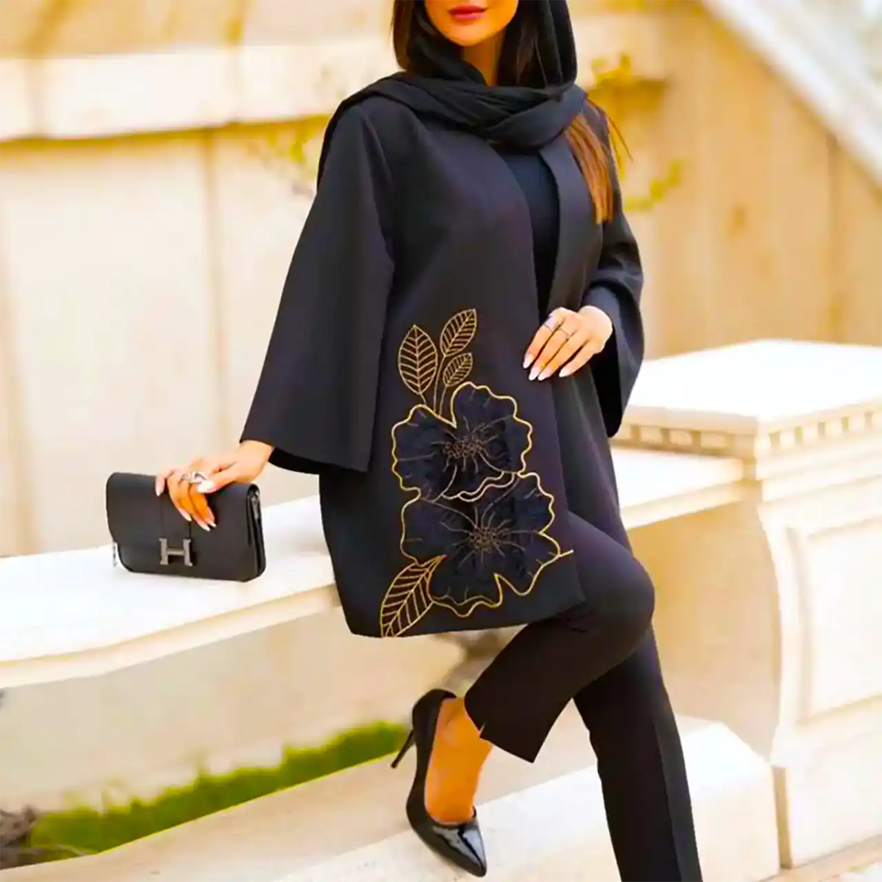 مانتو مشکی مجلسی