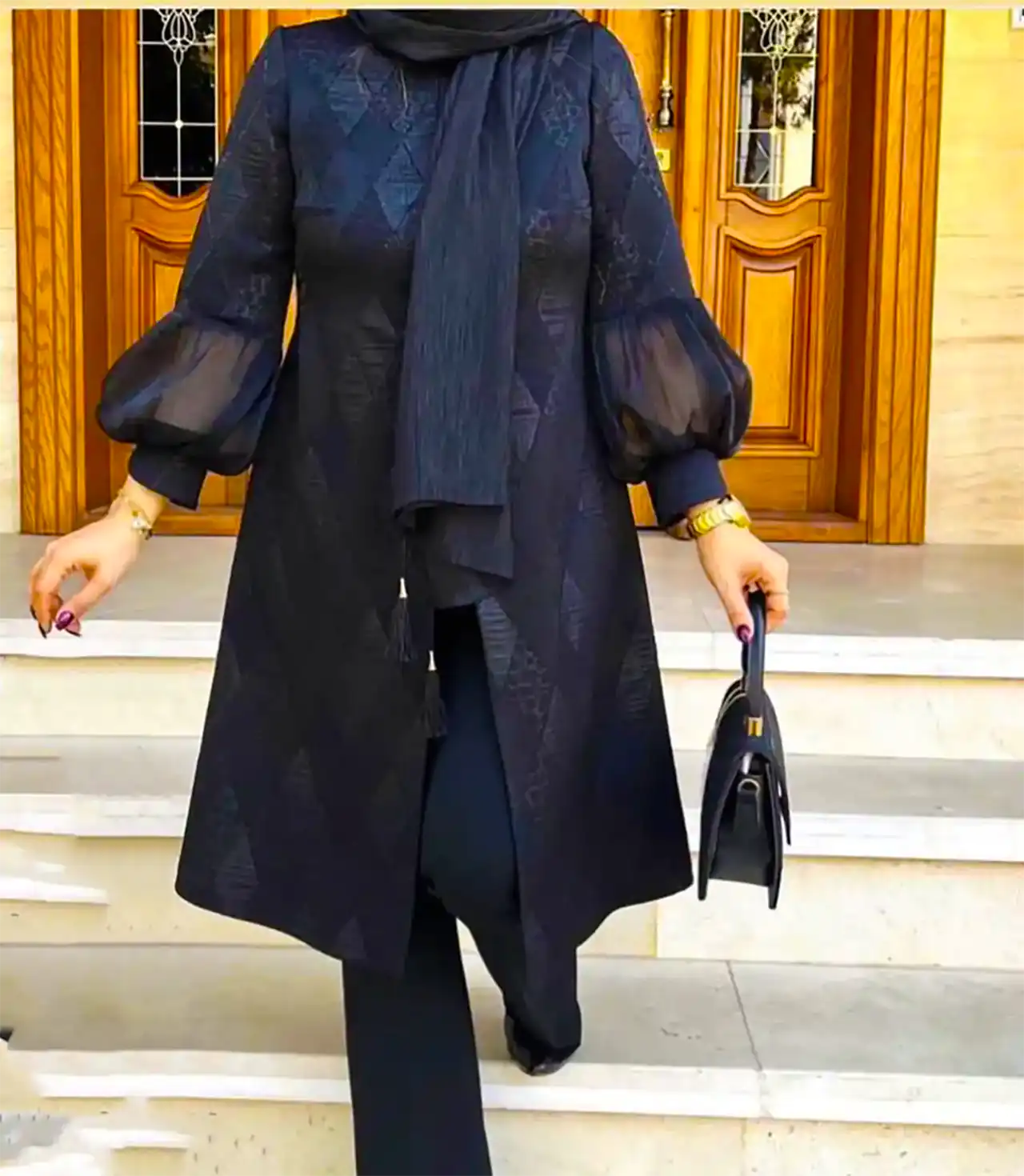 مانتو مشکی مجلسی