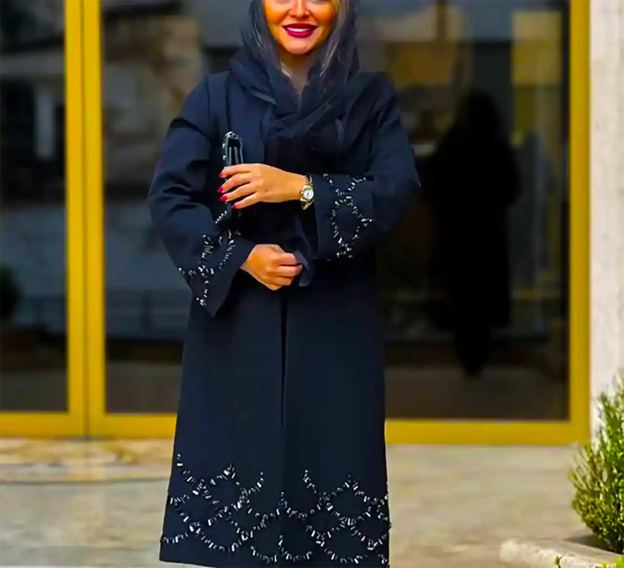 مانتو مشکی مجلسی