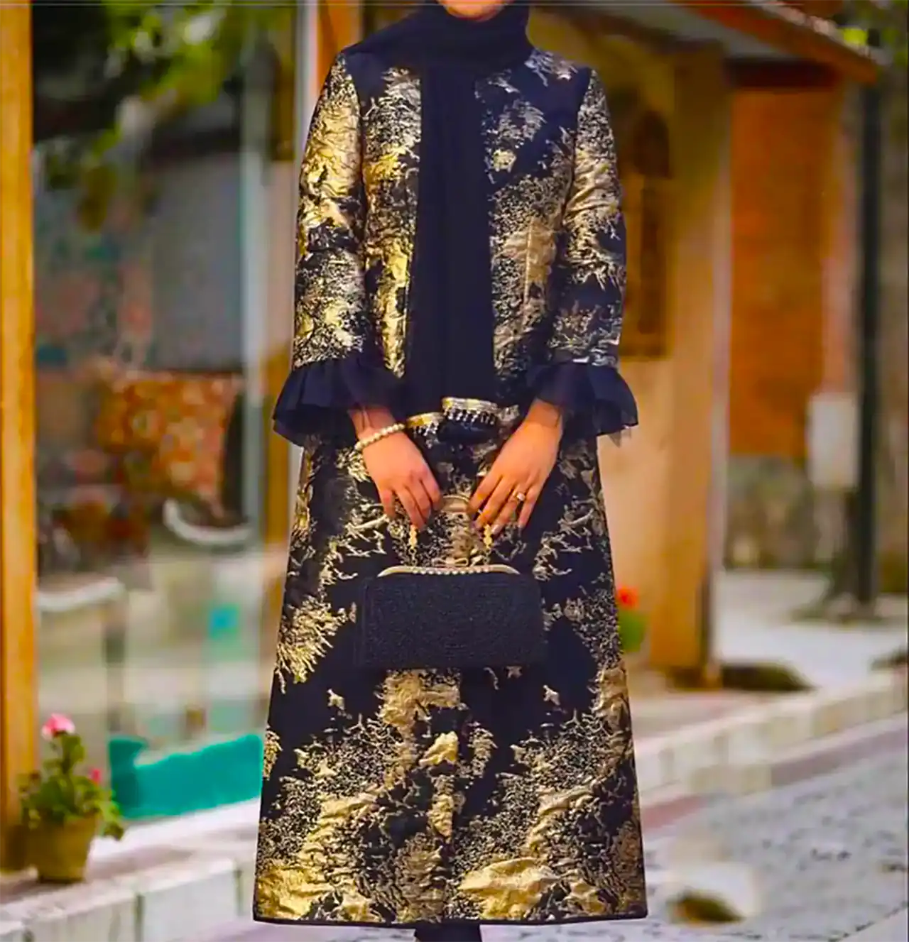 مانتو مشکی مجلسی