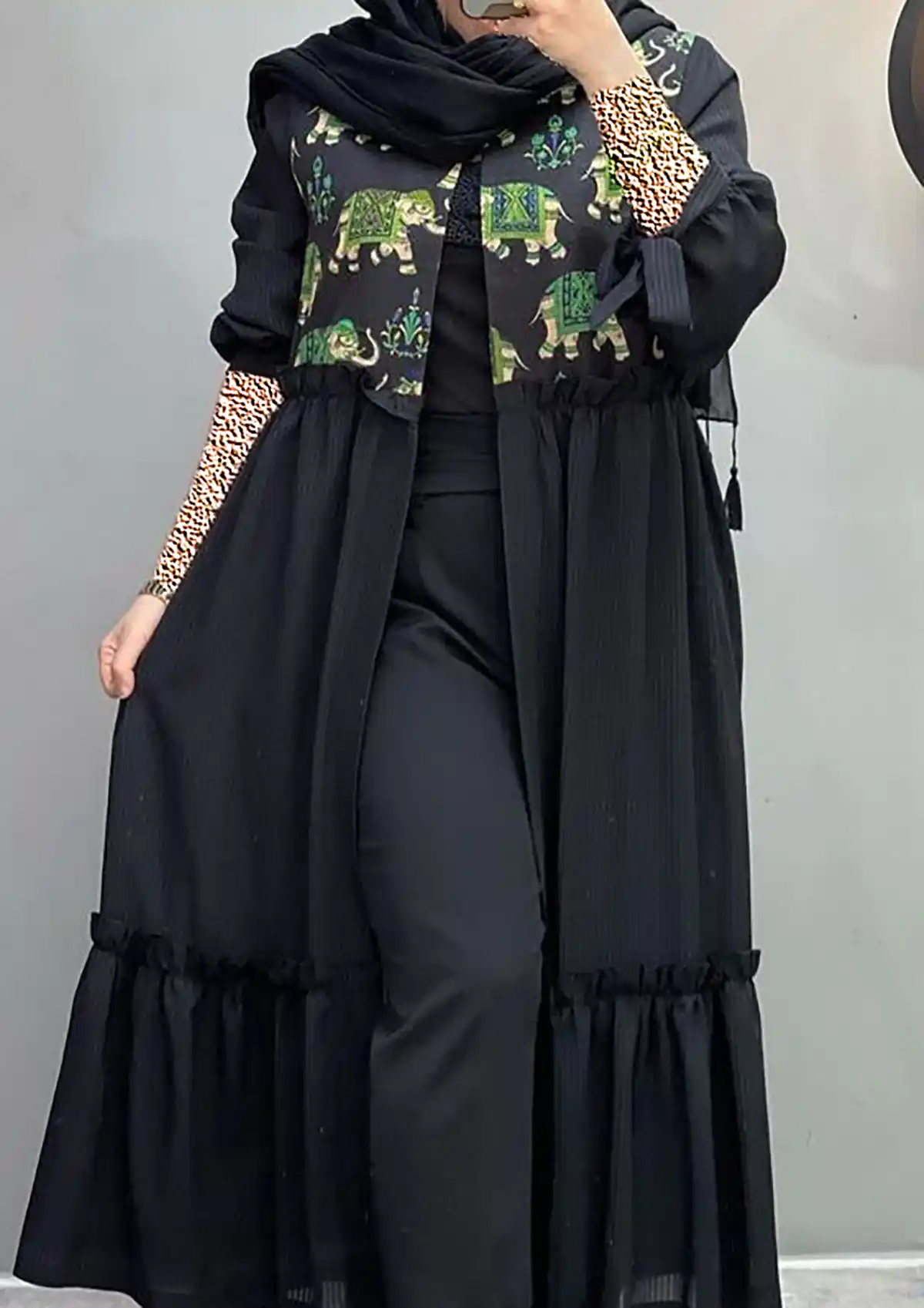 مانتو مشکی شیک