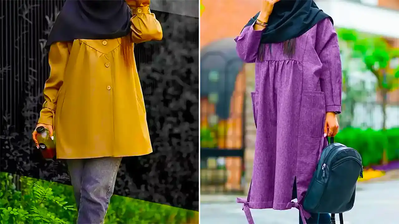 مانتو پاییزی مناسب دانشگاه