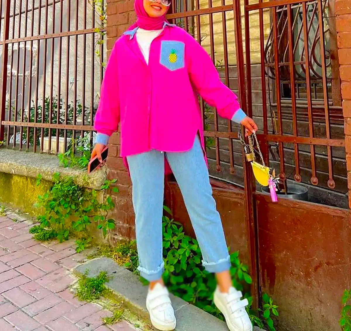 مانتو پیراهنی صورتی زنانه