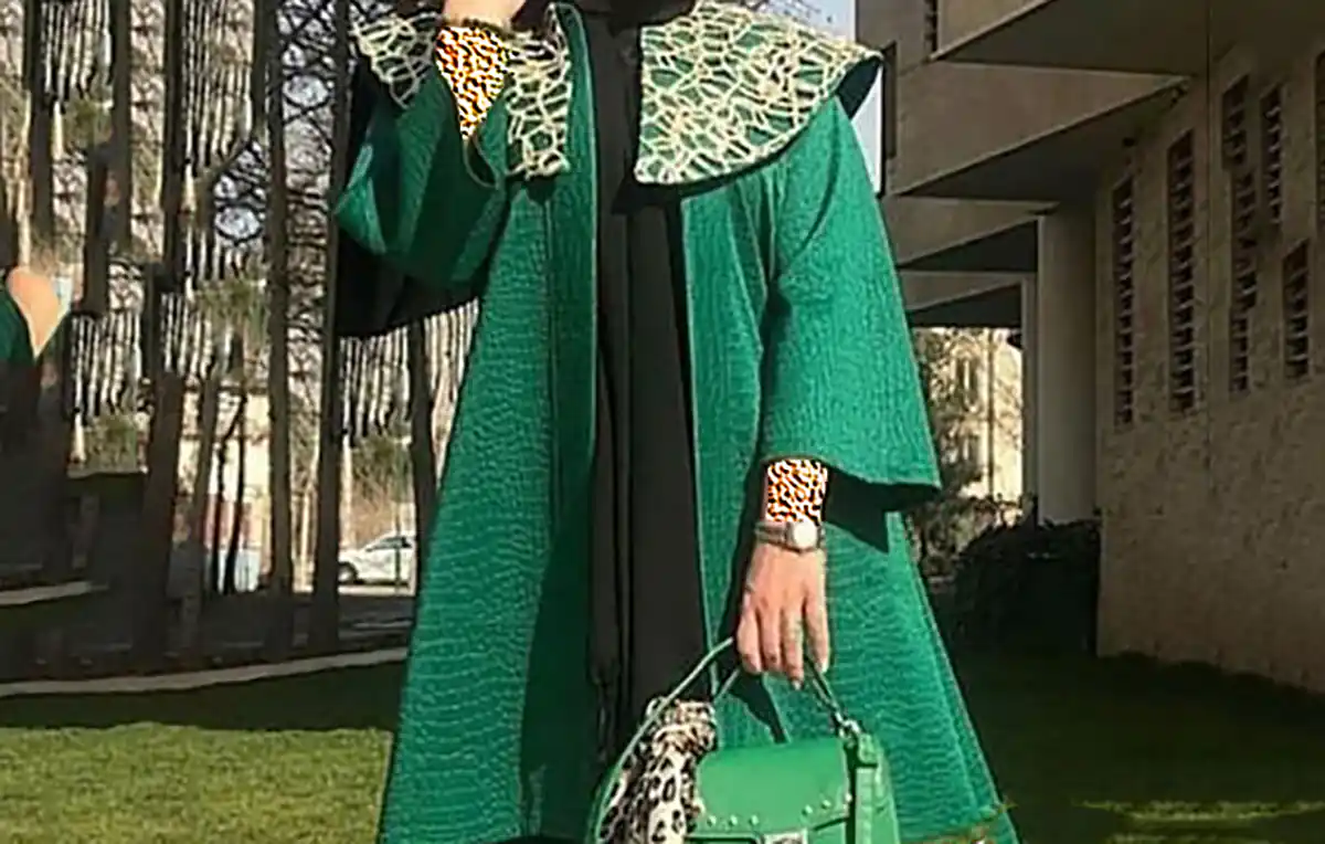 مانتو سبز پاییزی زنانه