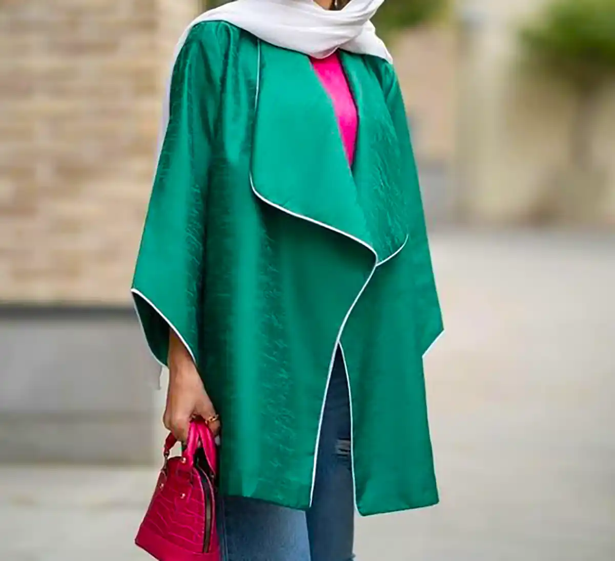 مانتو سبز پاییزی زنانه