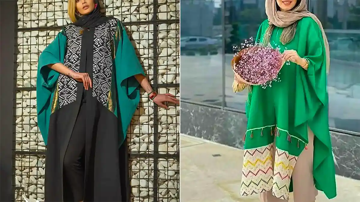 مانتو سبز زنانه شیک