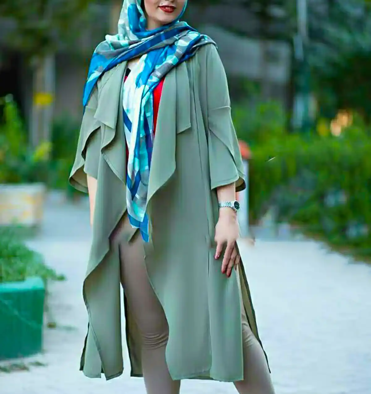 مانتو سبز زنانه شیک