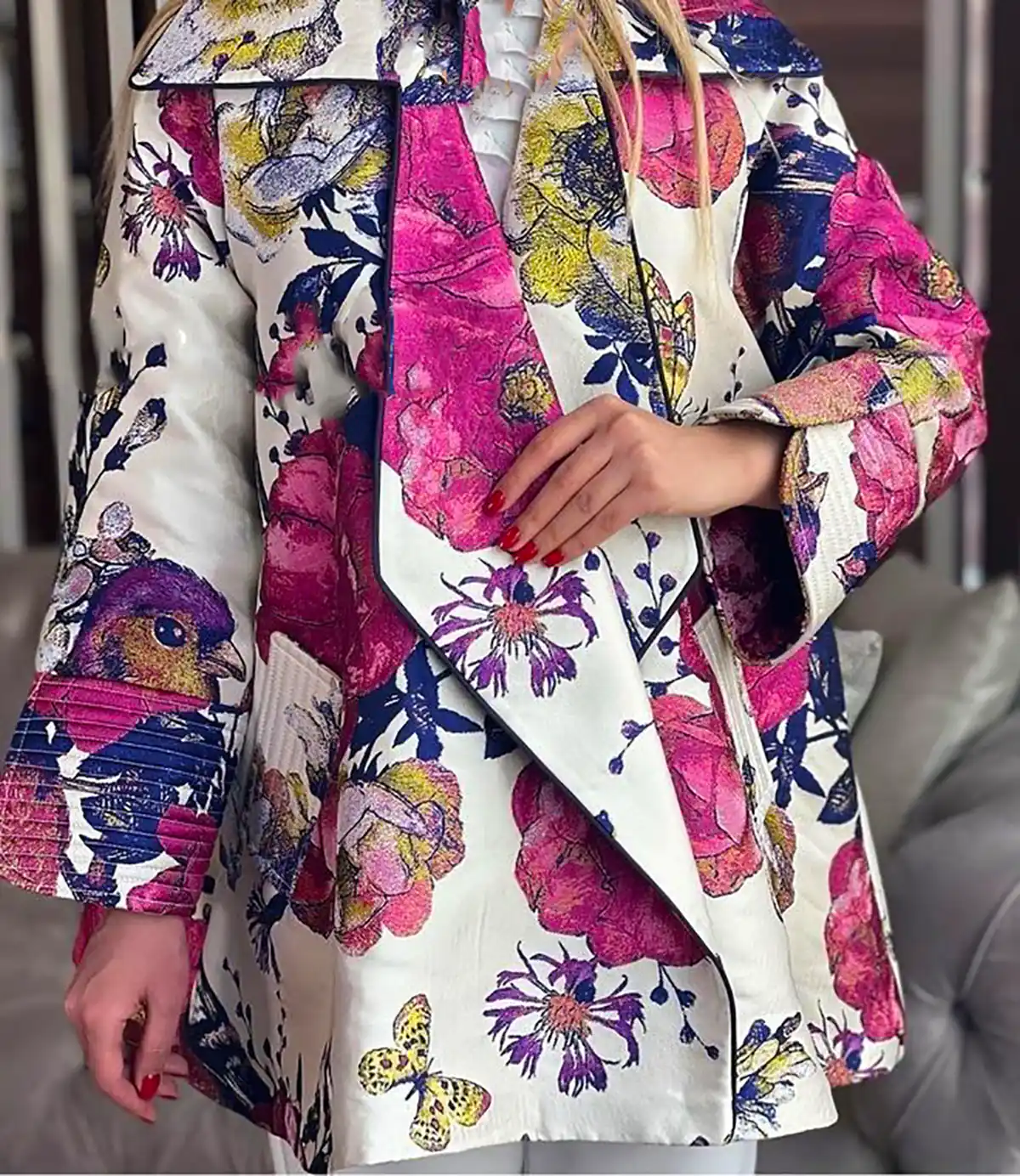 مانتو صورتی شیک