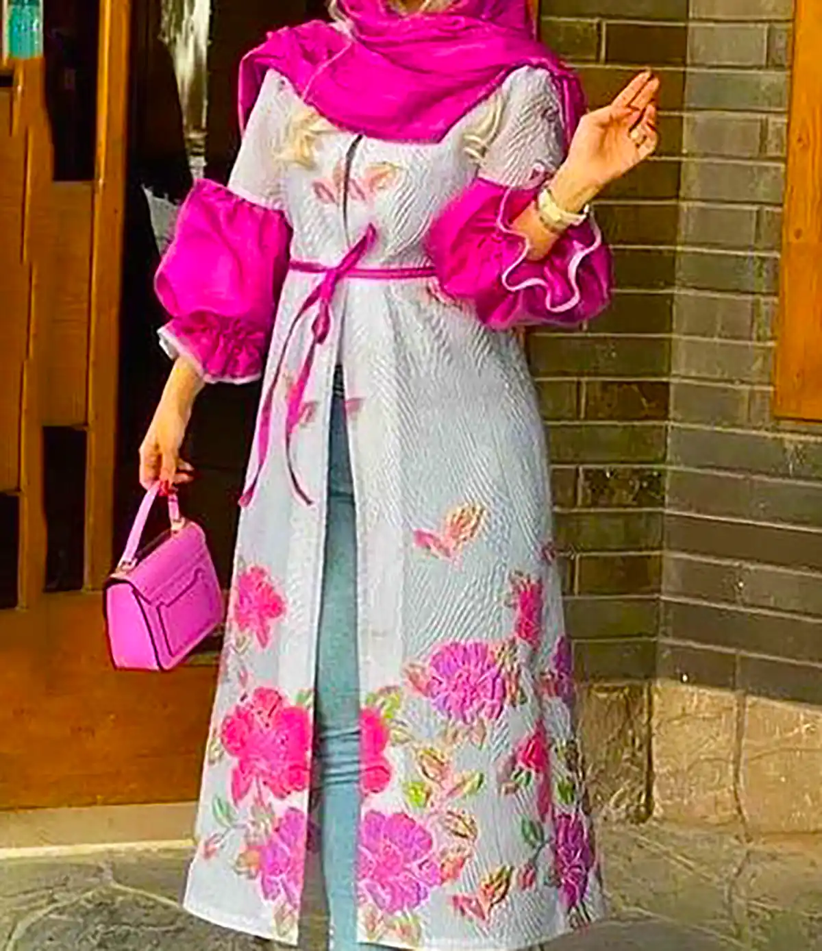 مانتو صورتی شیک