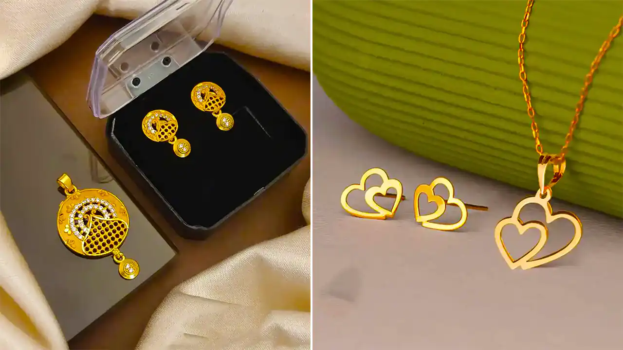 نیم ست طلا اقتصادی شیک