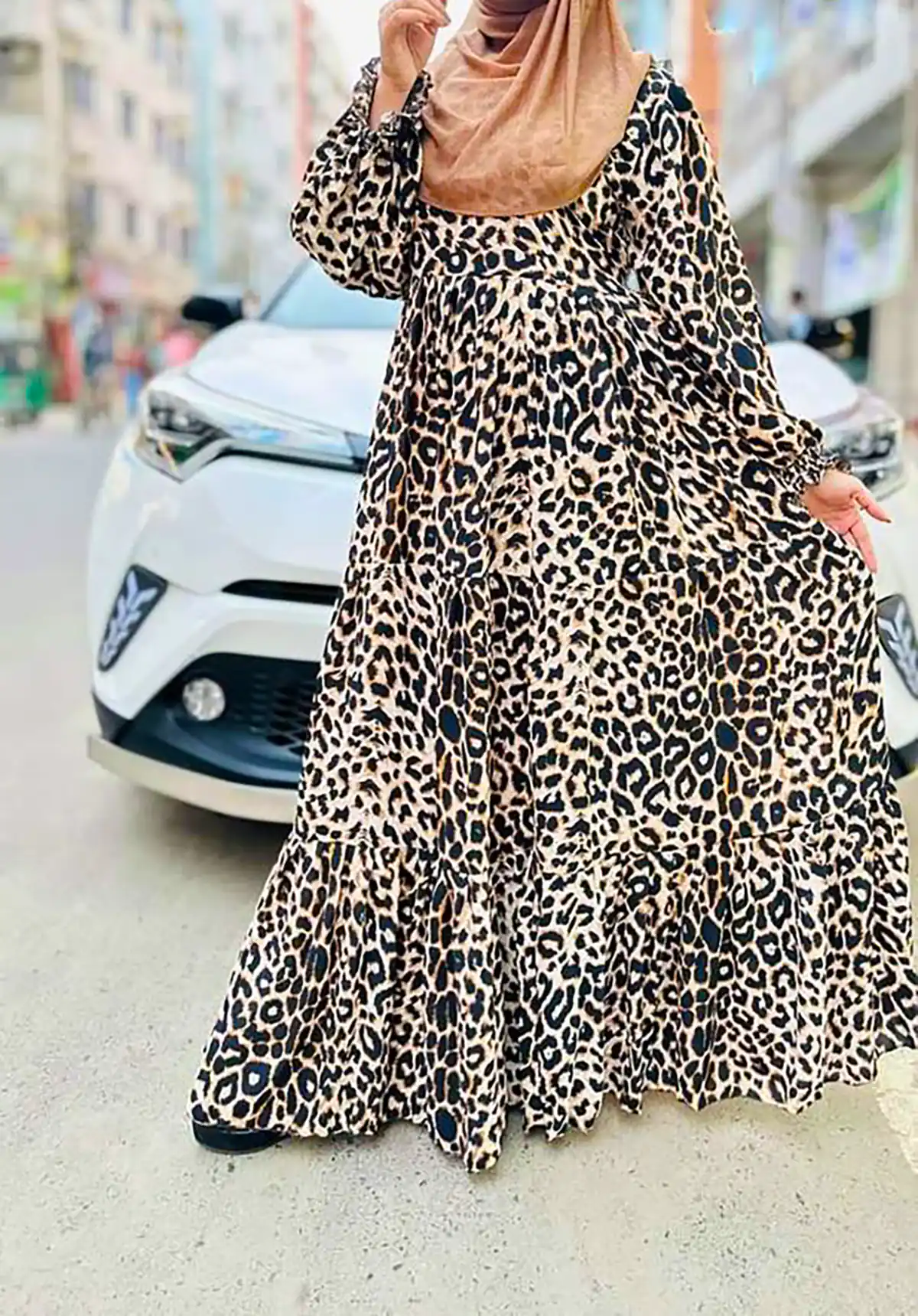 پیراهن فلورال بلند