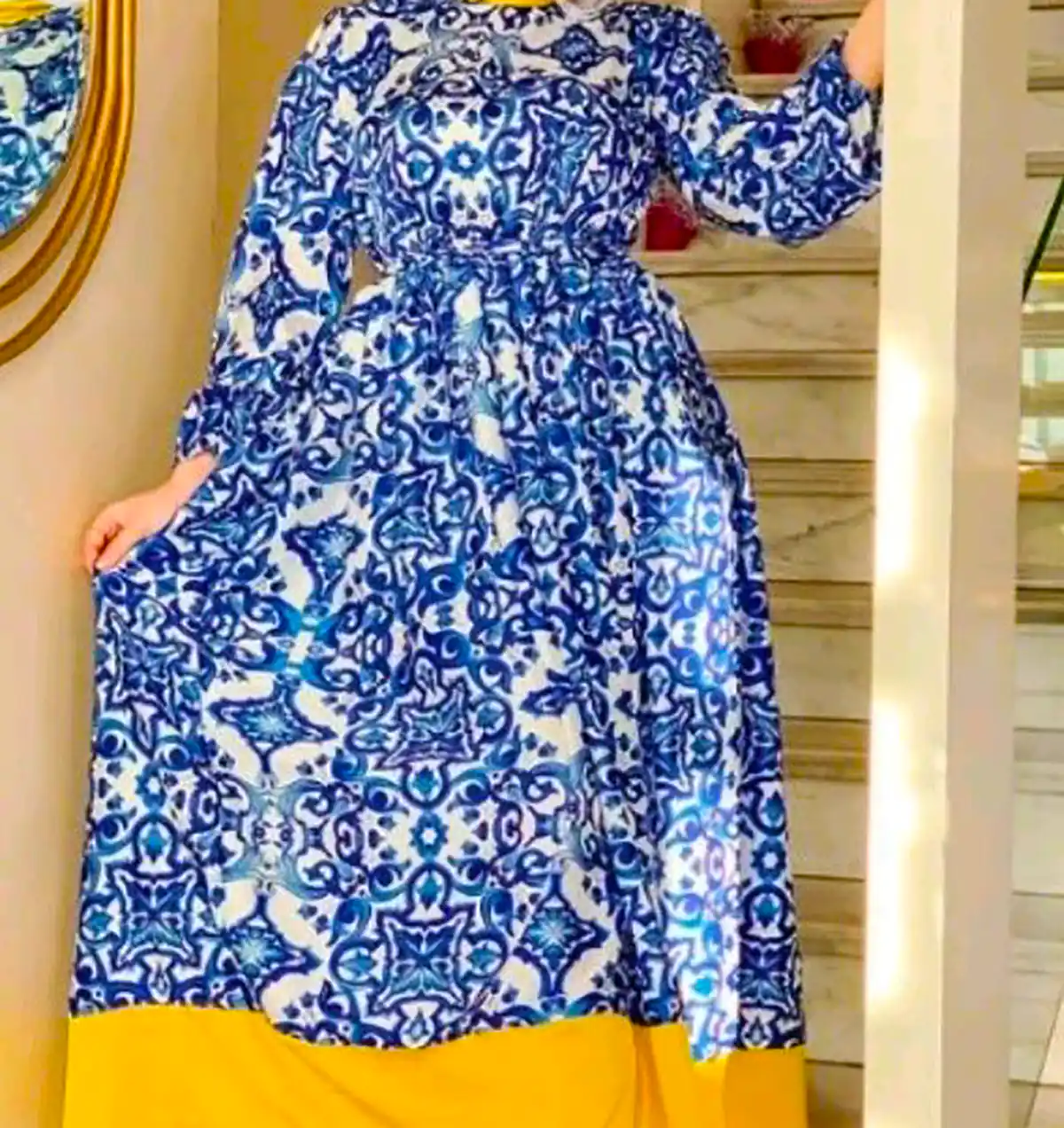 پیراهن فلورال بلند