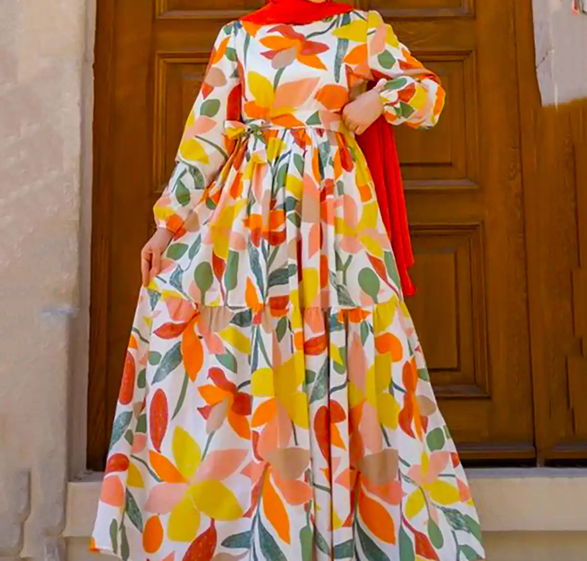 پیراهن فلورال بلند