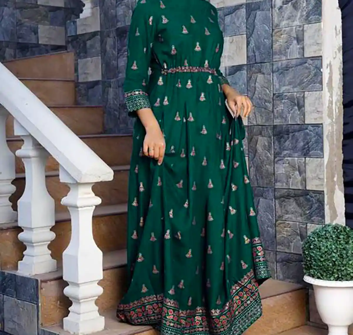 پیراهن فلورال بلند