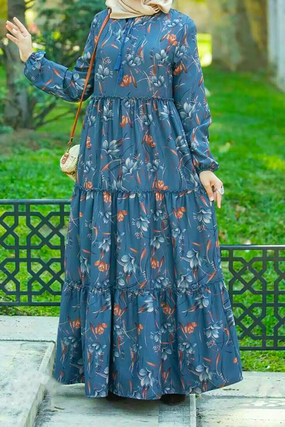 پیراهن فلورال بلند