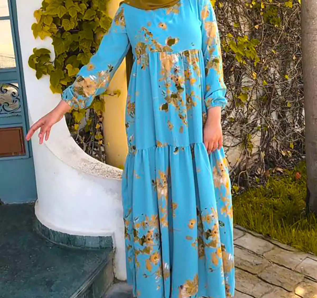 پیراهن فلورال بلند