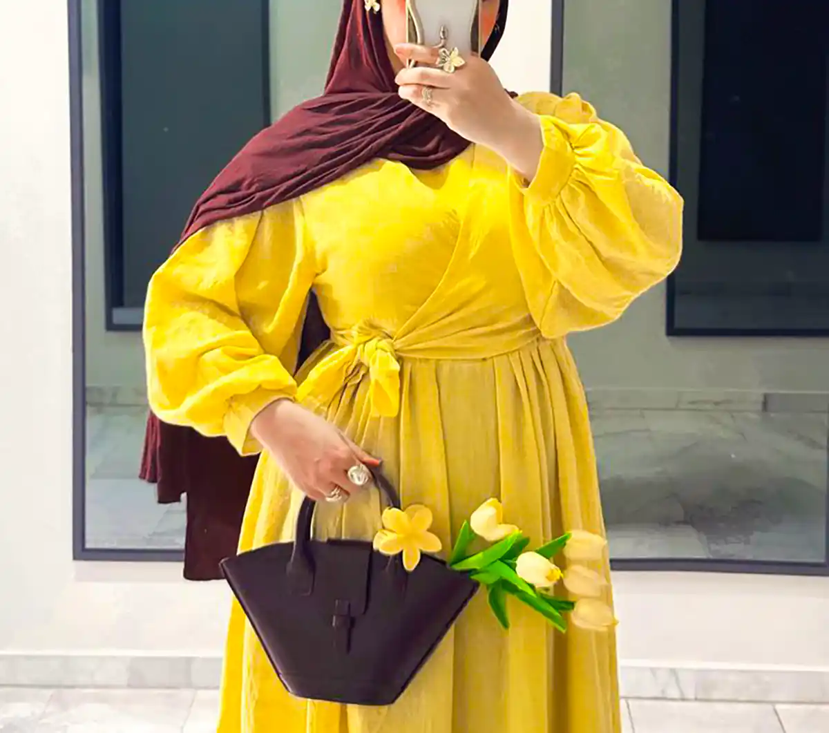 پیراهن مانتویی زرد شیک