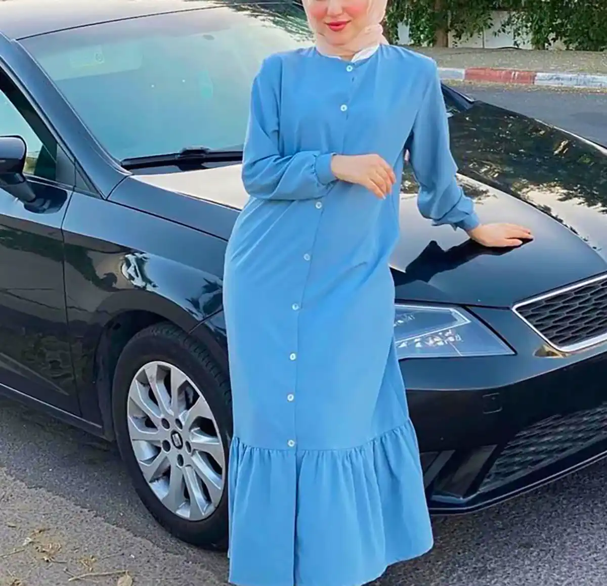 پیراهن ساحلی آبی جدید