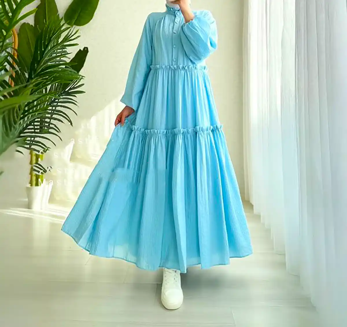 پیراهن ساحلی آبی جدید