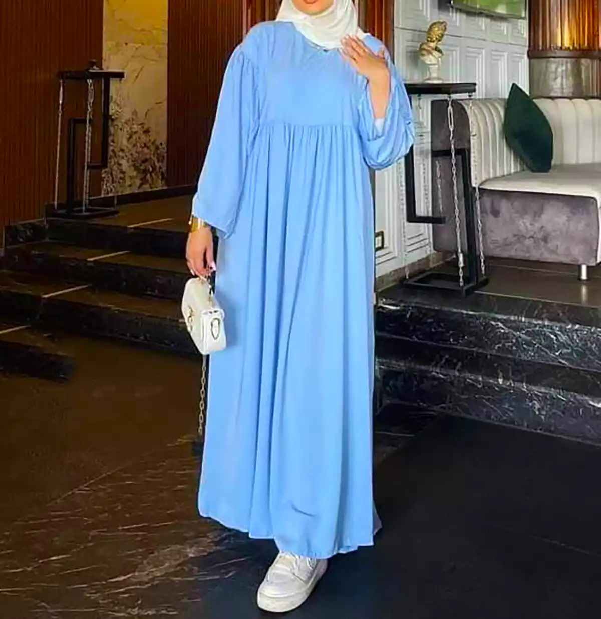 پیراهن ساحلی آبی جدید