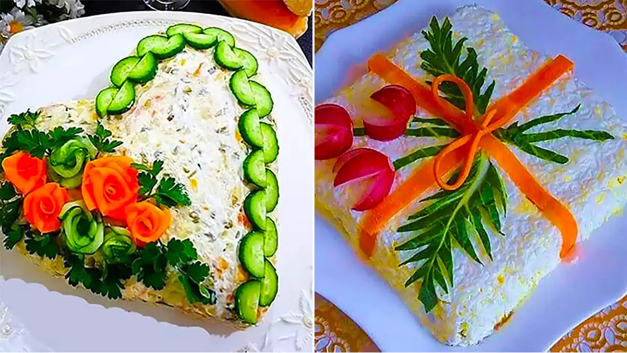 تزئین سالاد الویه