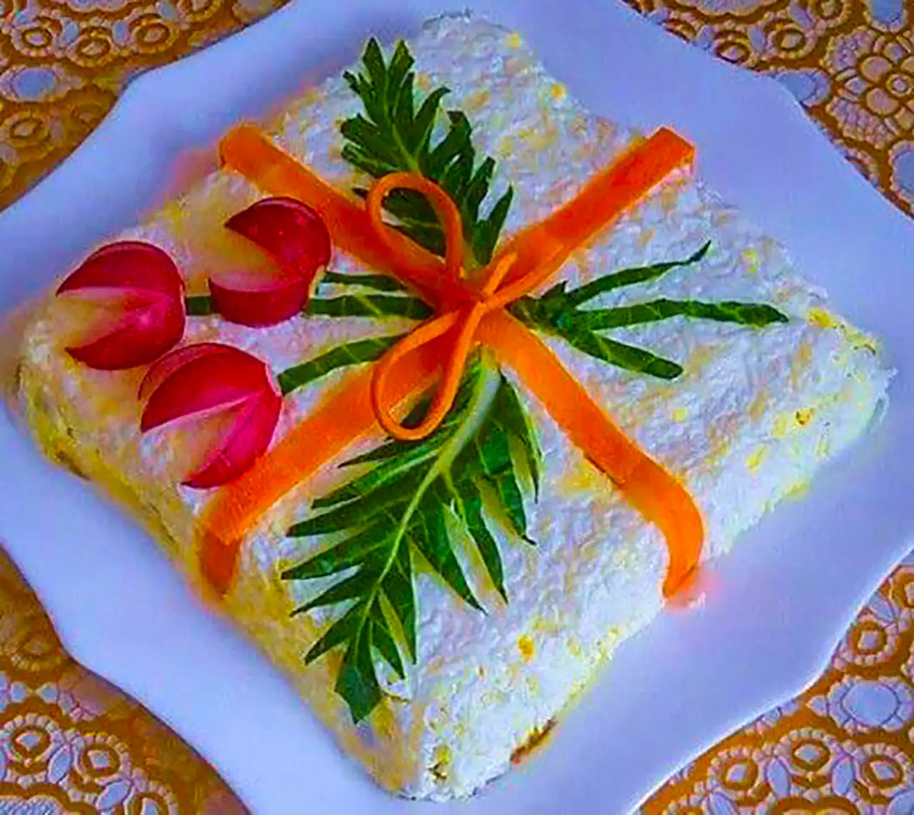 تزئین سالاد الویه