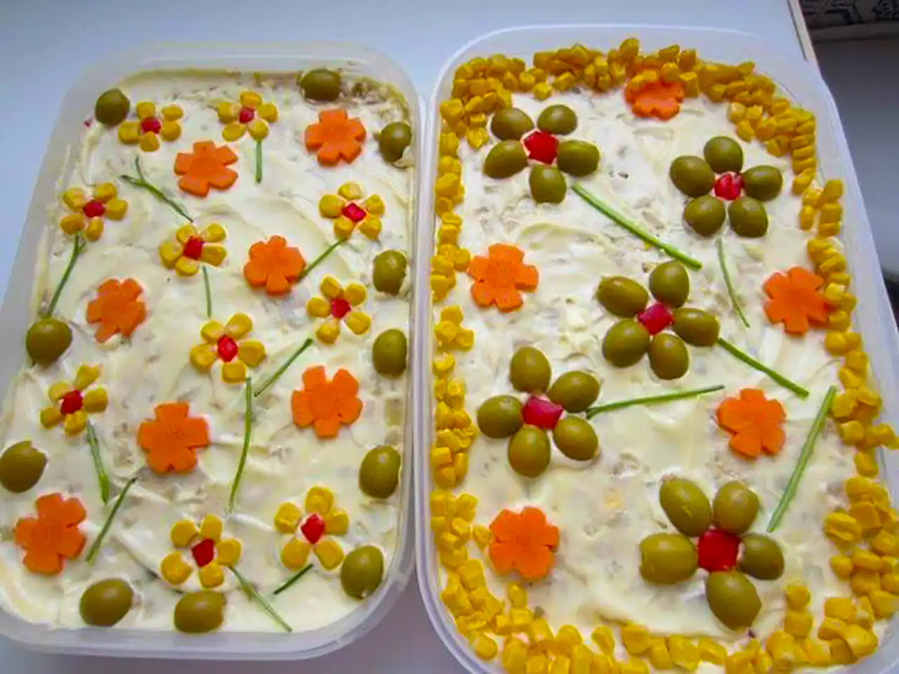 تزئین سالاد الویه