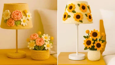 آباژور فانتزی بافتنی