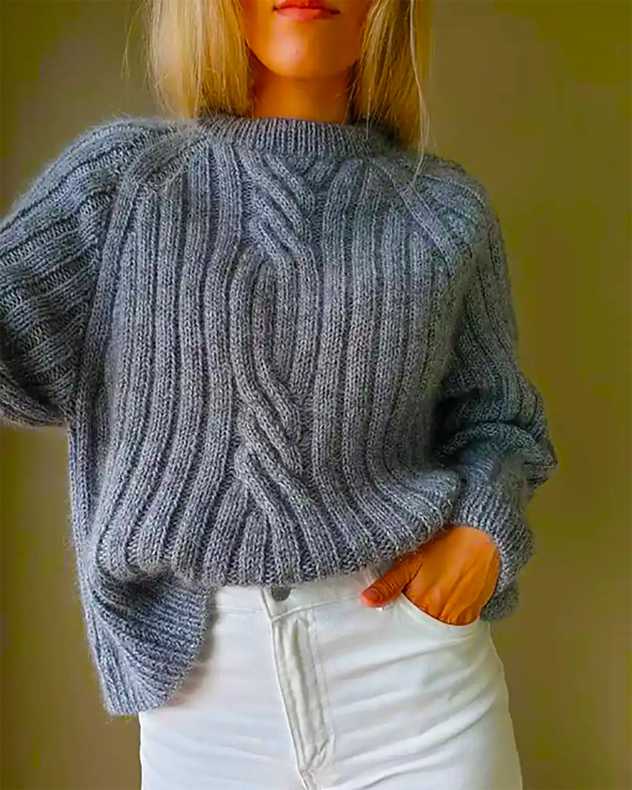 بلوز بافت طوسی زنانه