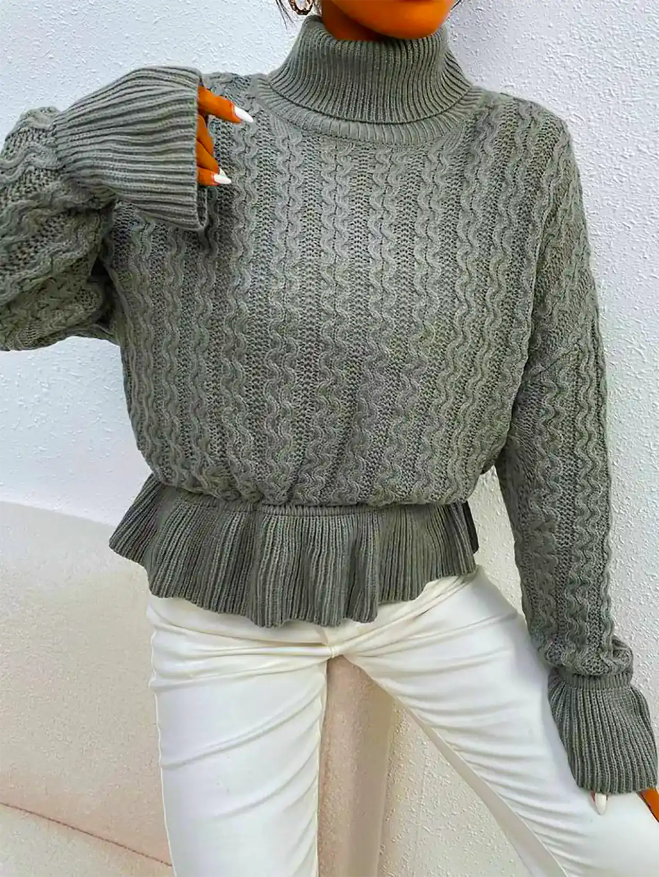 بلوز بافت طوسی زنانه