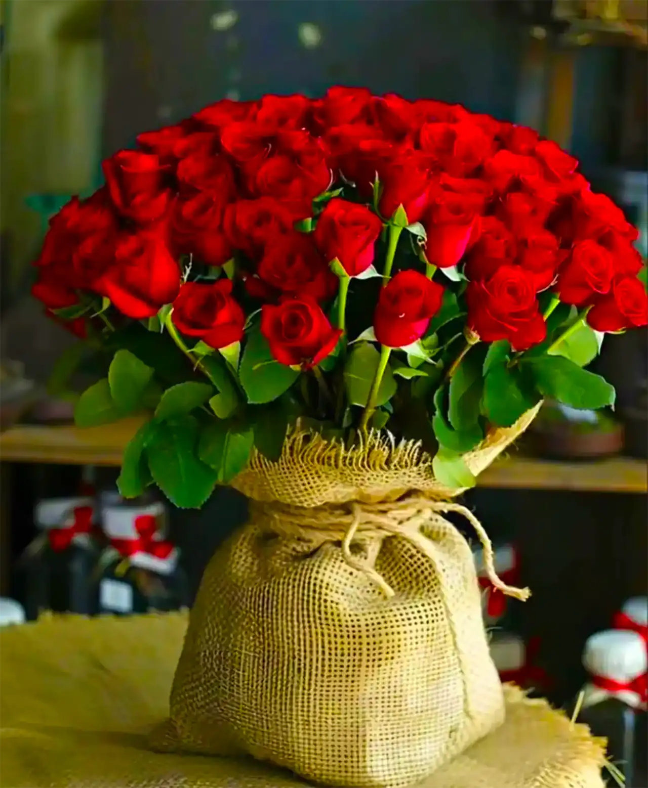 باکس گل رز قرمز