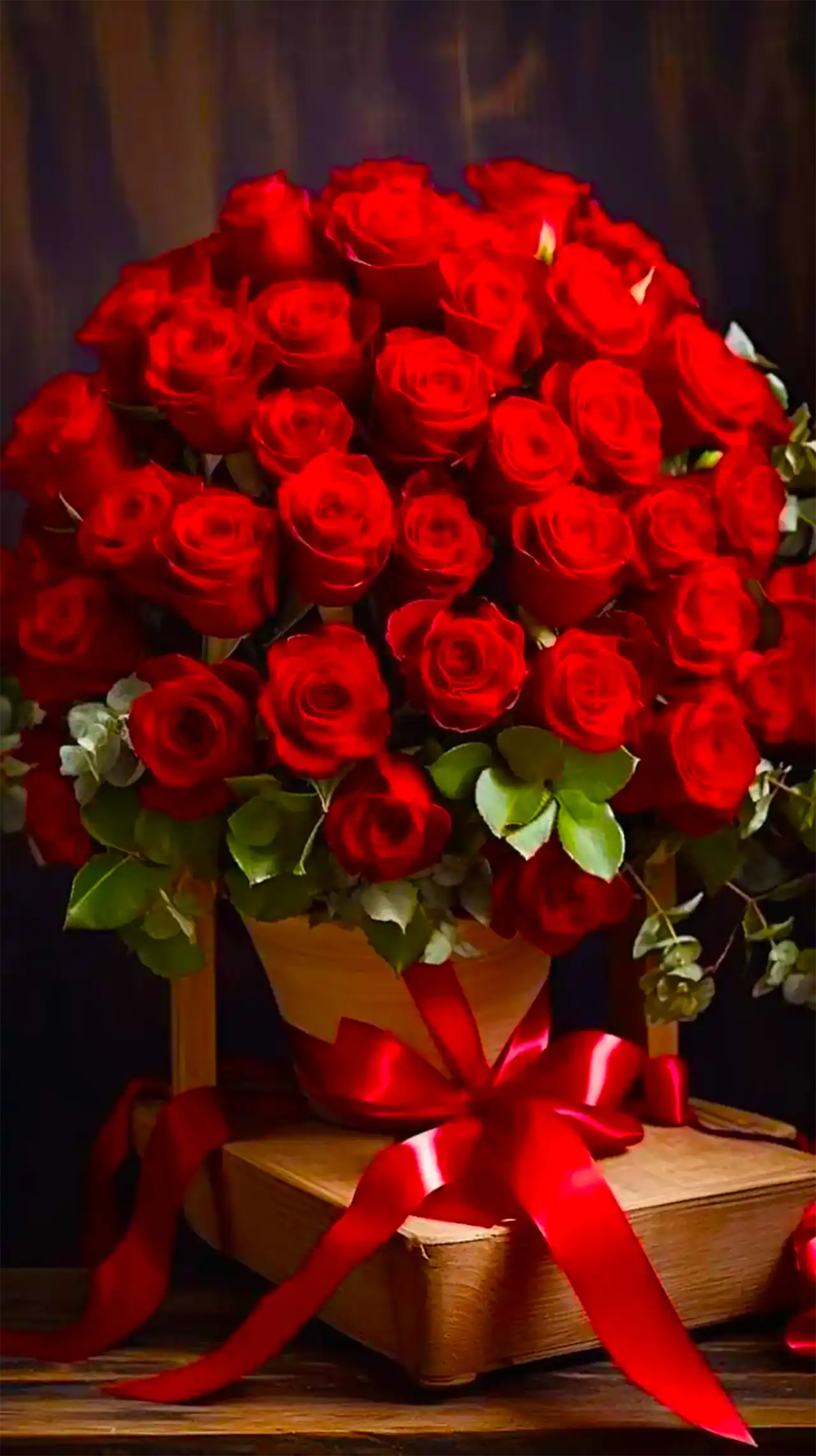 باکس گل رز قرمز