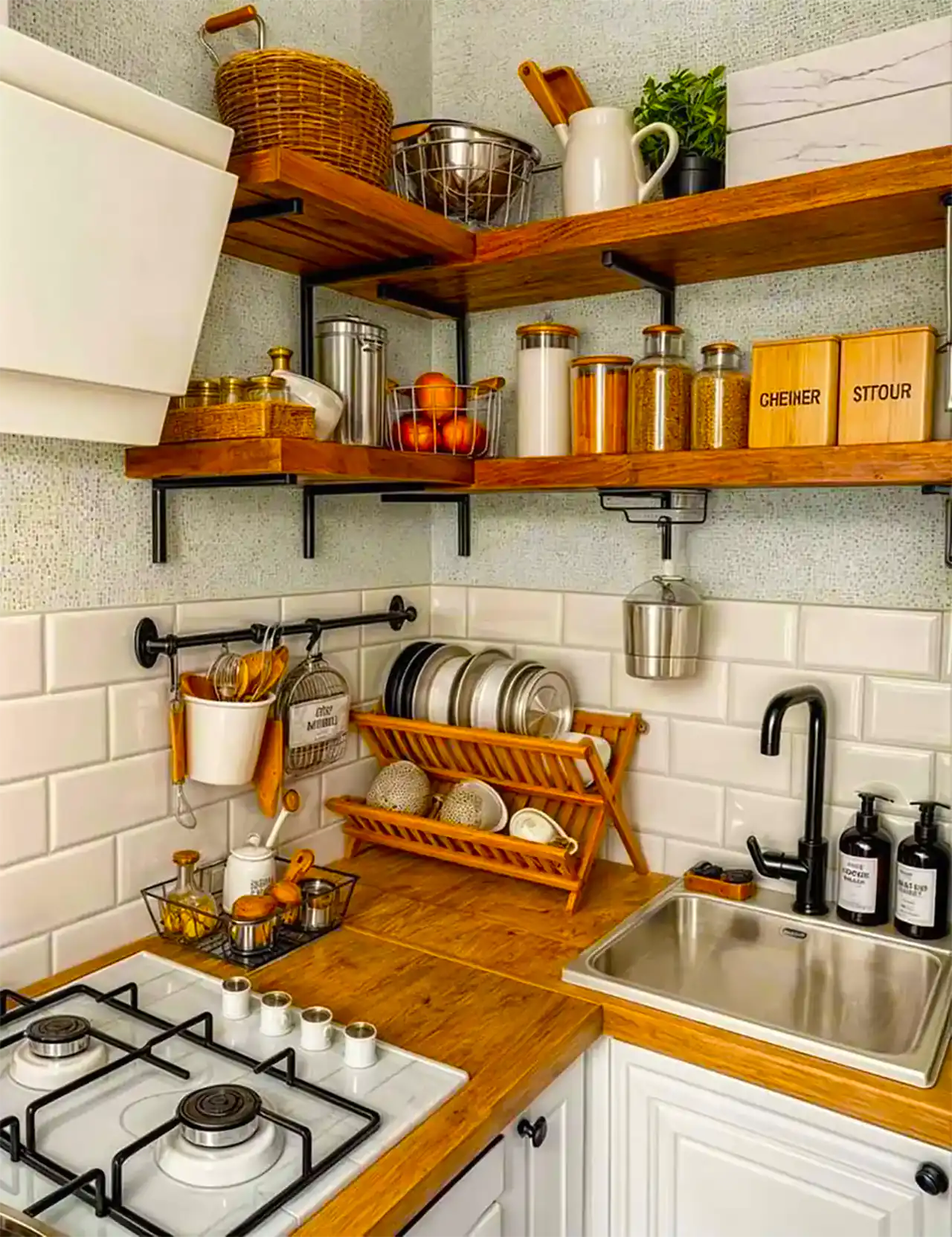 چیدمان کنار گاز مدرن