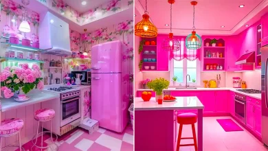دکور آشپزخانه صورتی
