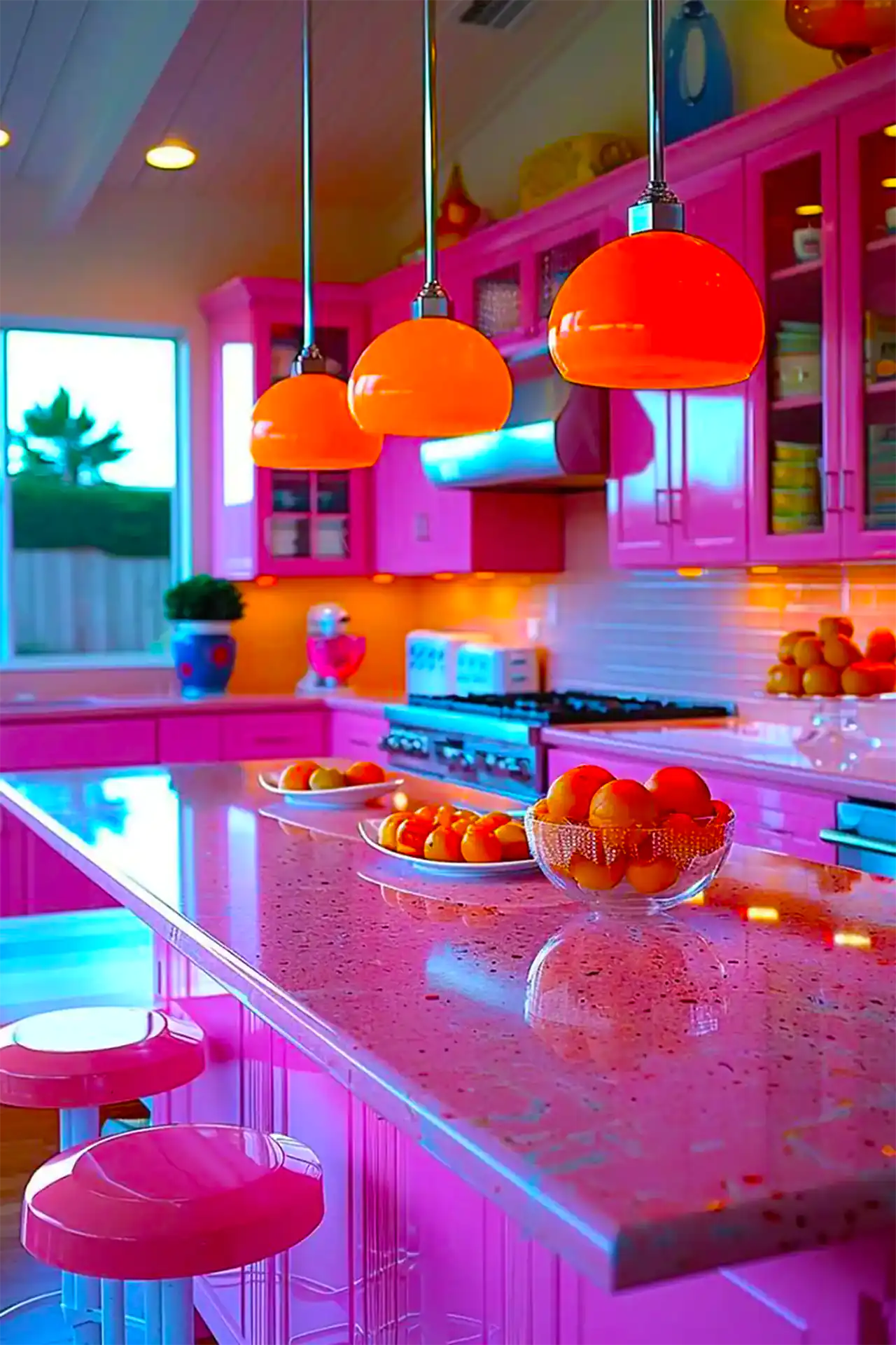 دکور آشپزخانه صورتی