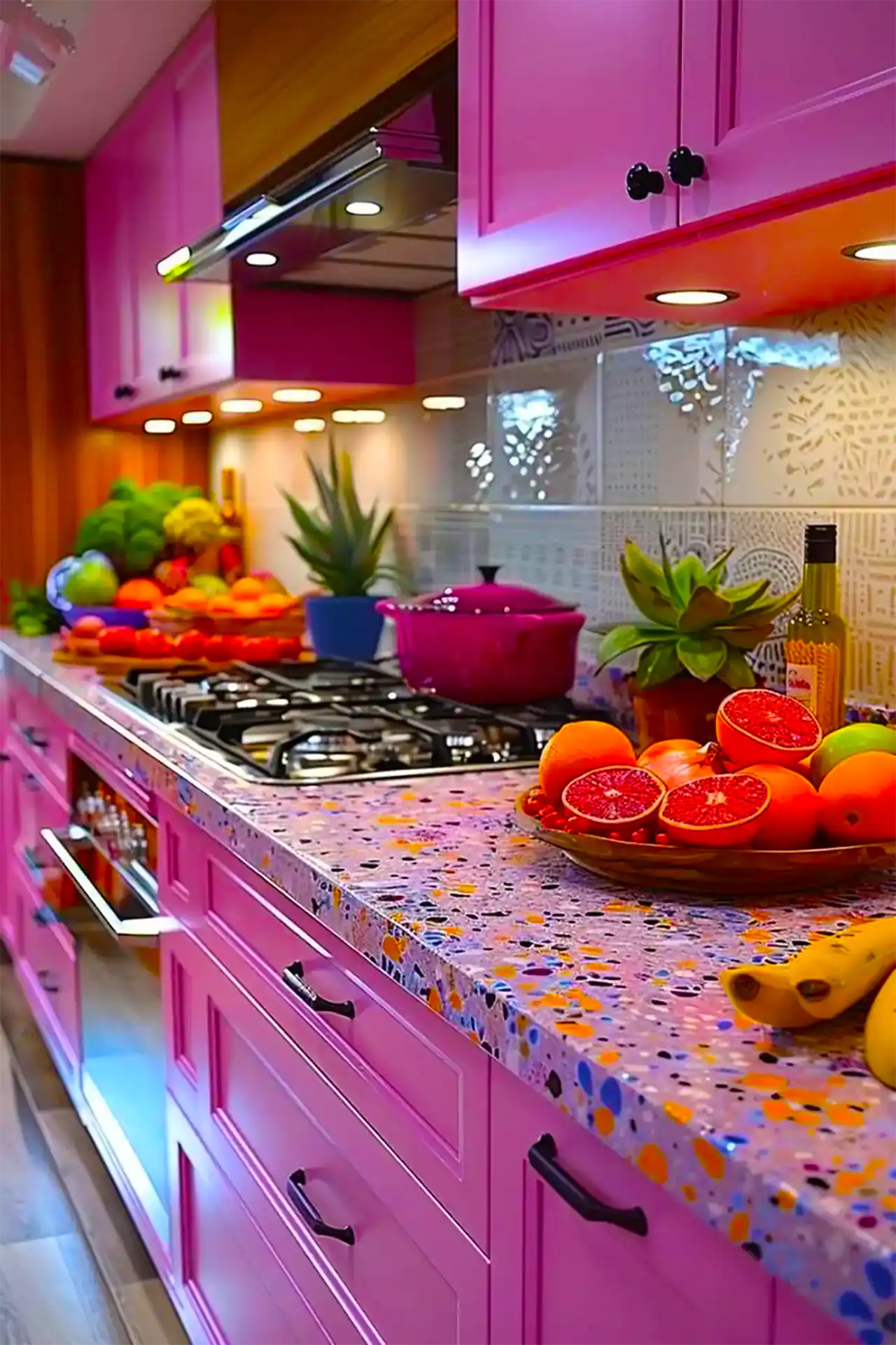 دکور آشپزخانه صورتی