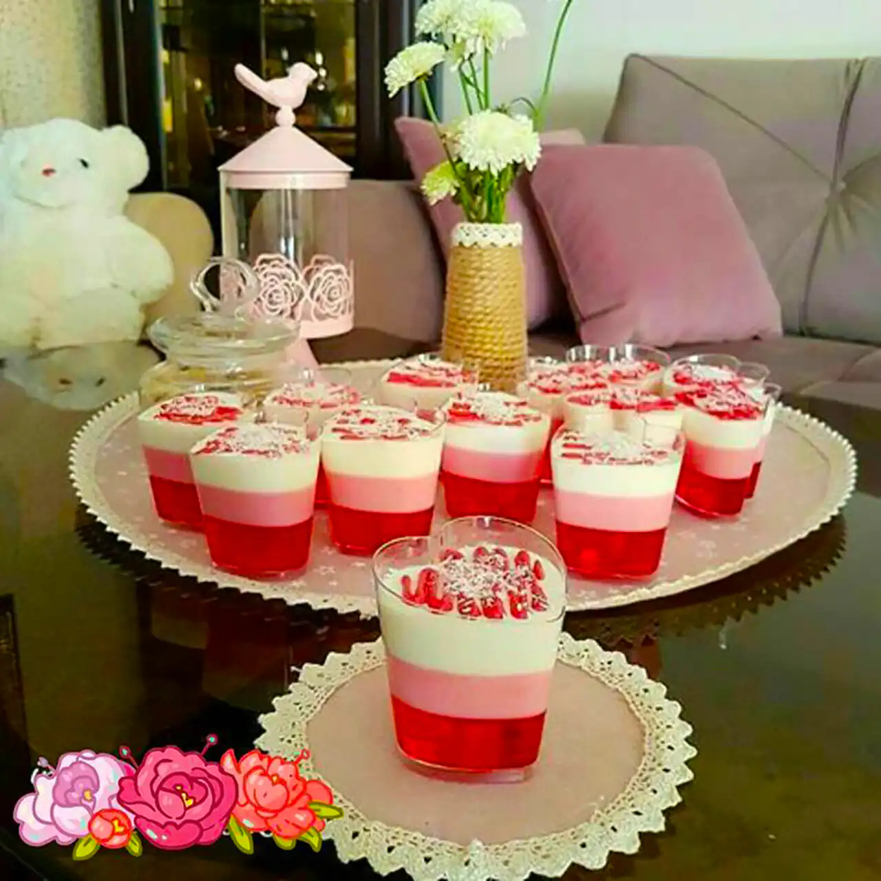 دسر لیوانی برای تولد