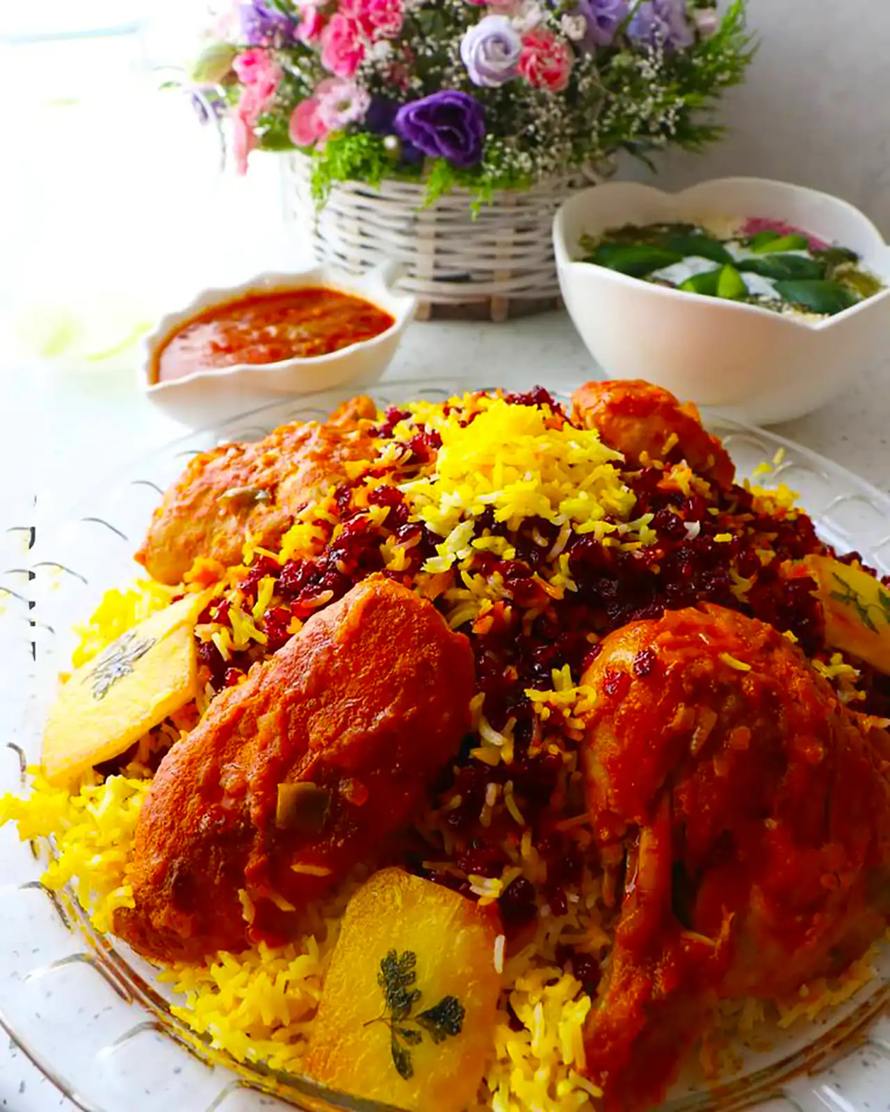 دیزاین زرشک پلو با مرغ