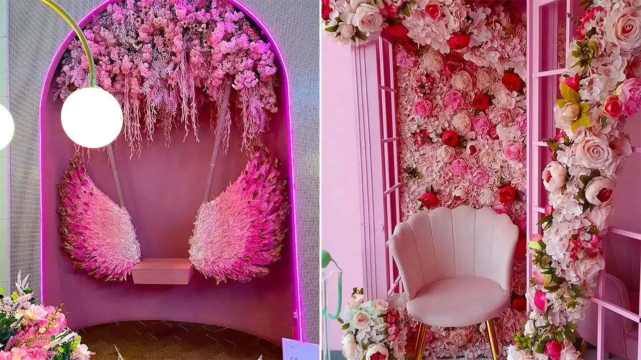 گل آرایی صورتی