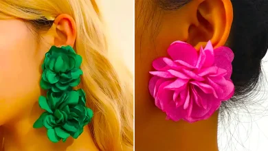 گوشواره رنگی گل