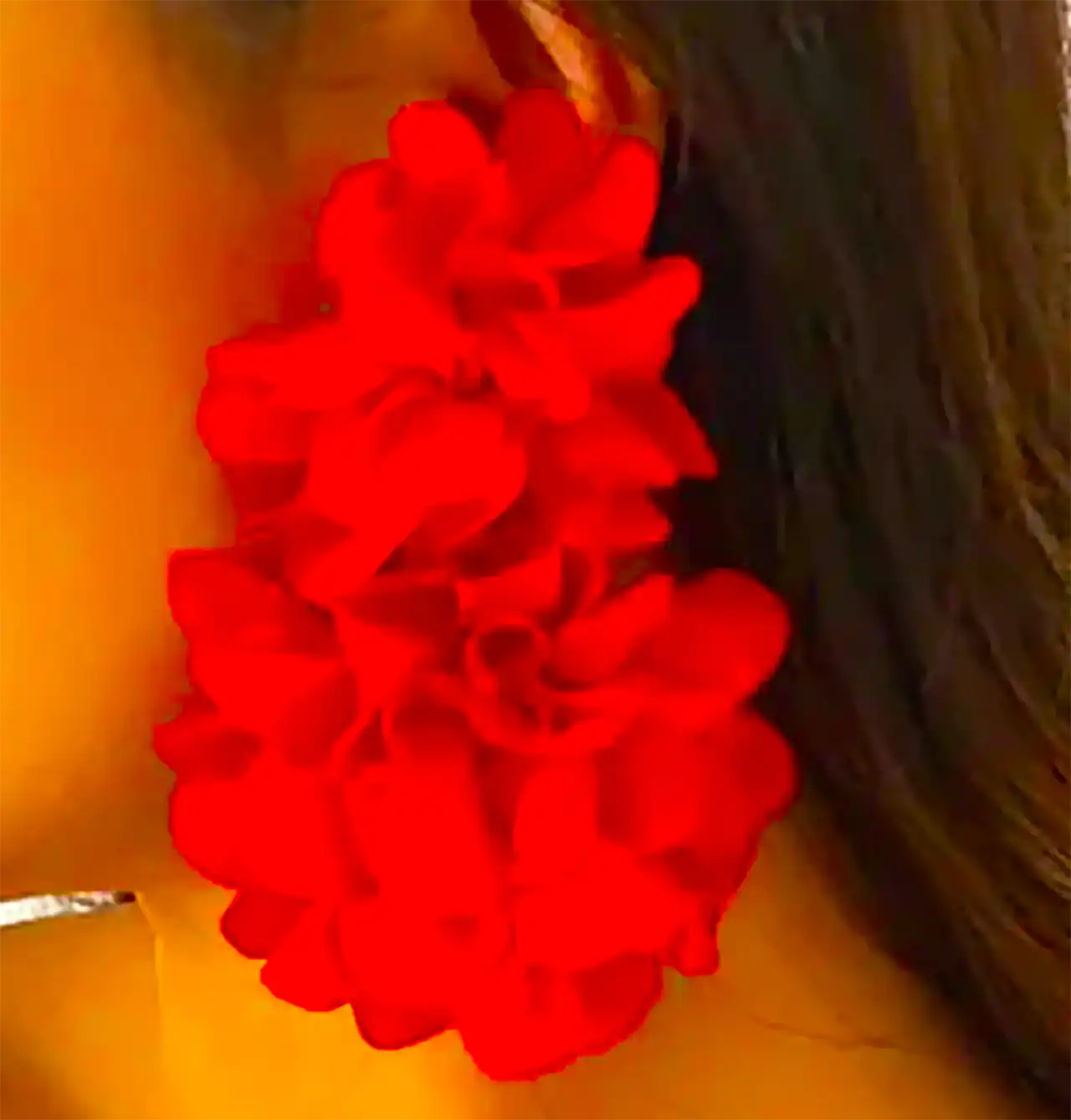 گوشواره رنگی گل