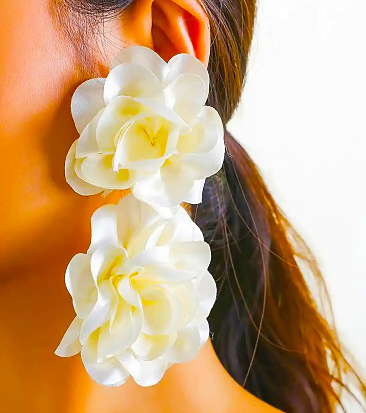 گوشواره رنگی گل