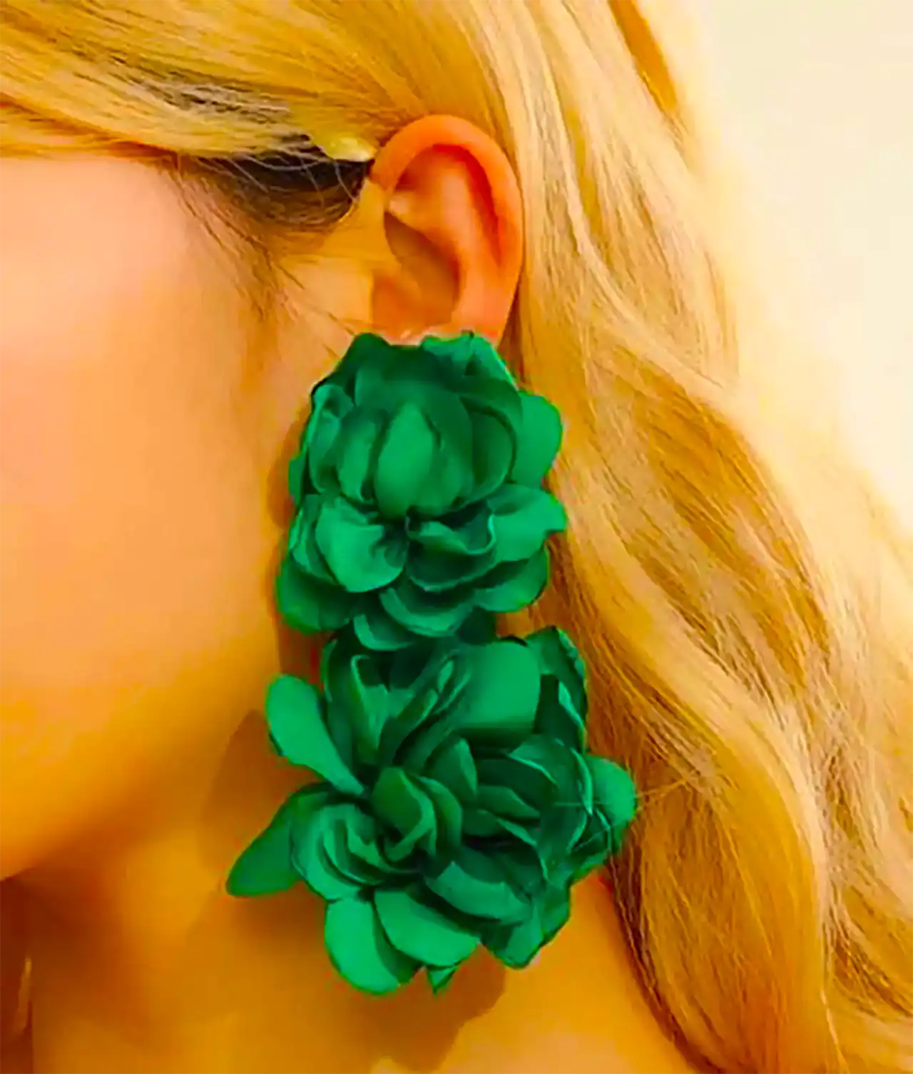 گوشواره رنگی گل