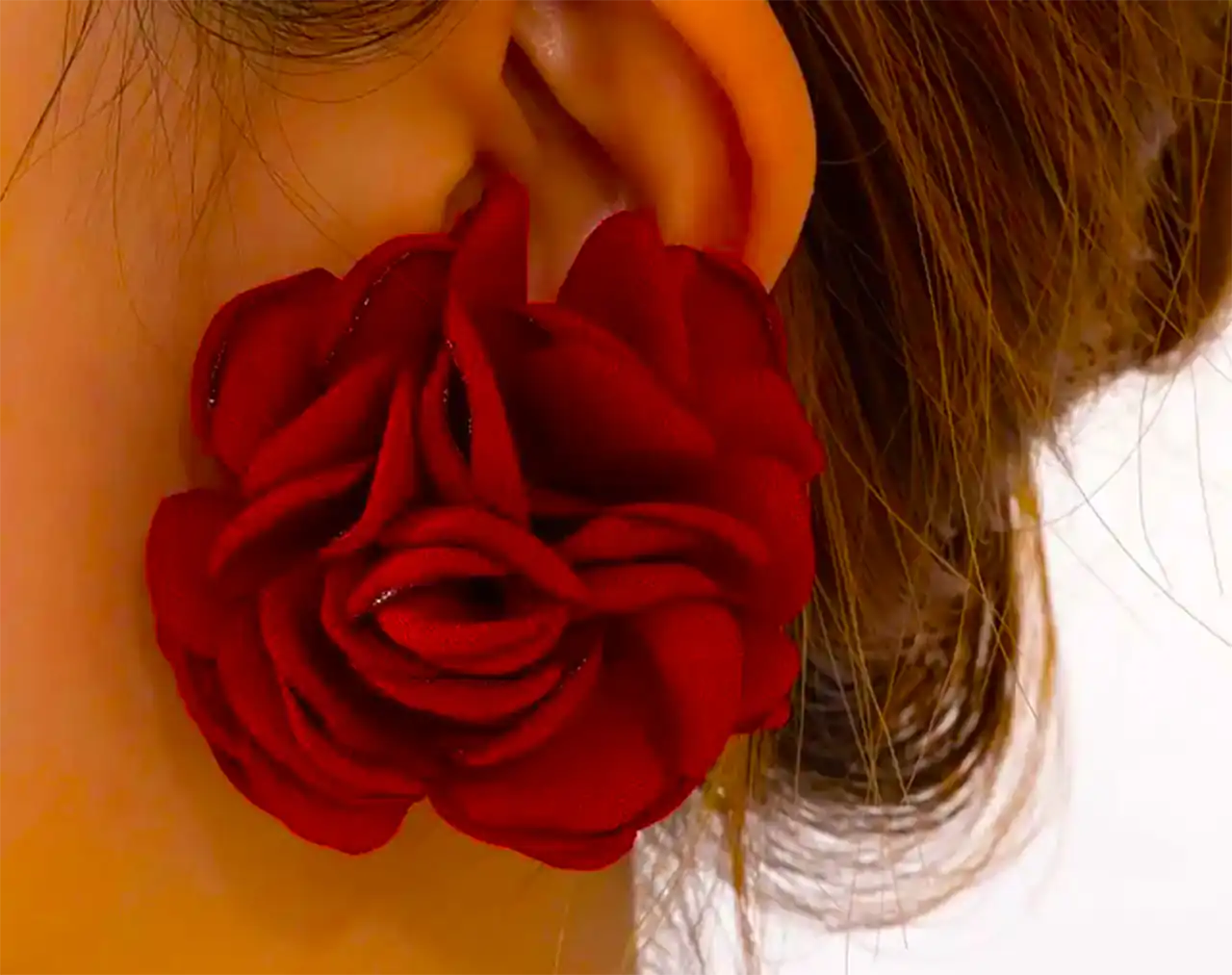 گوشواره رنگی گل