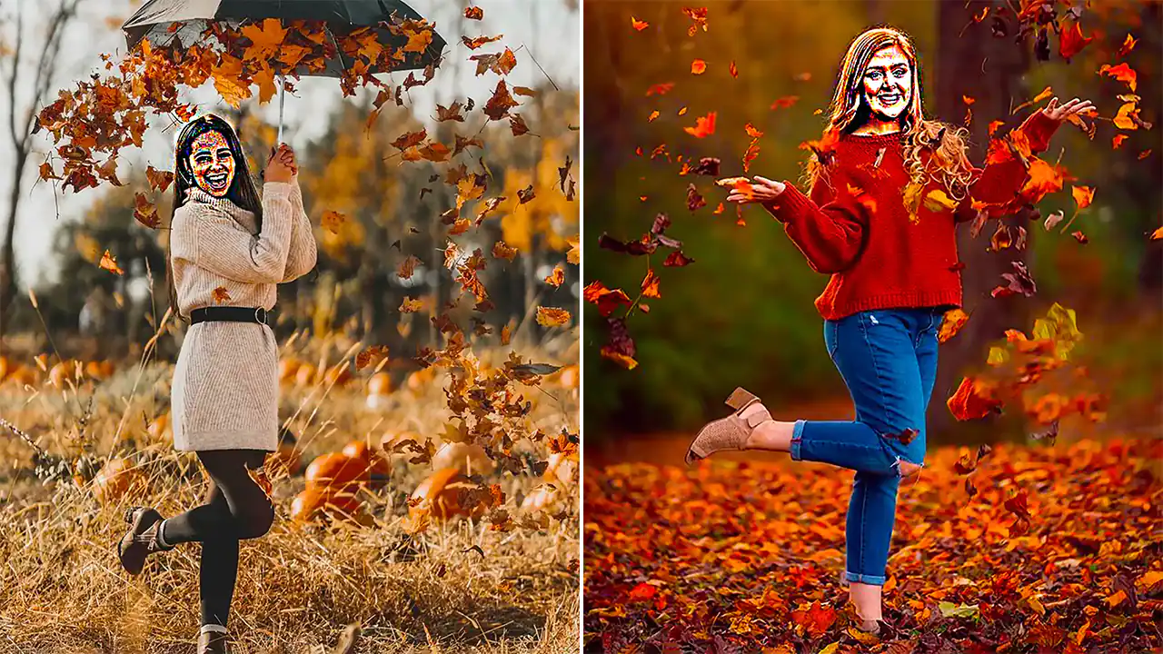 ایده عکس پاییزی دخترانه